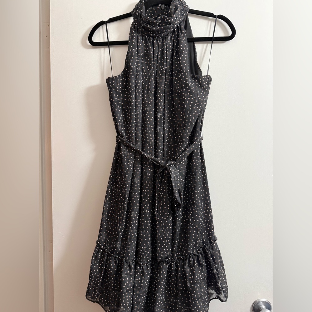 Taylor Black and White Polka Dot Dress